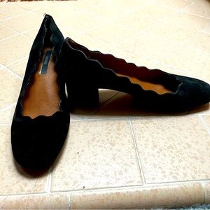 Chloe lookalike suede black heels
